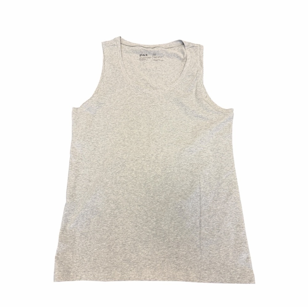 Pact Heather Gray Organic Cotton Tank XXL EUC